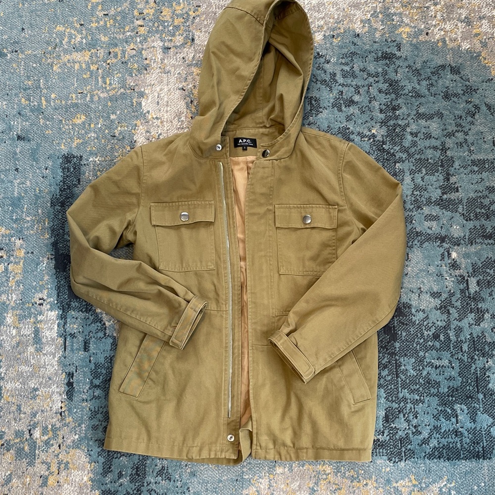 APC Tan Hooded Jacket - Picture 2 of 6